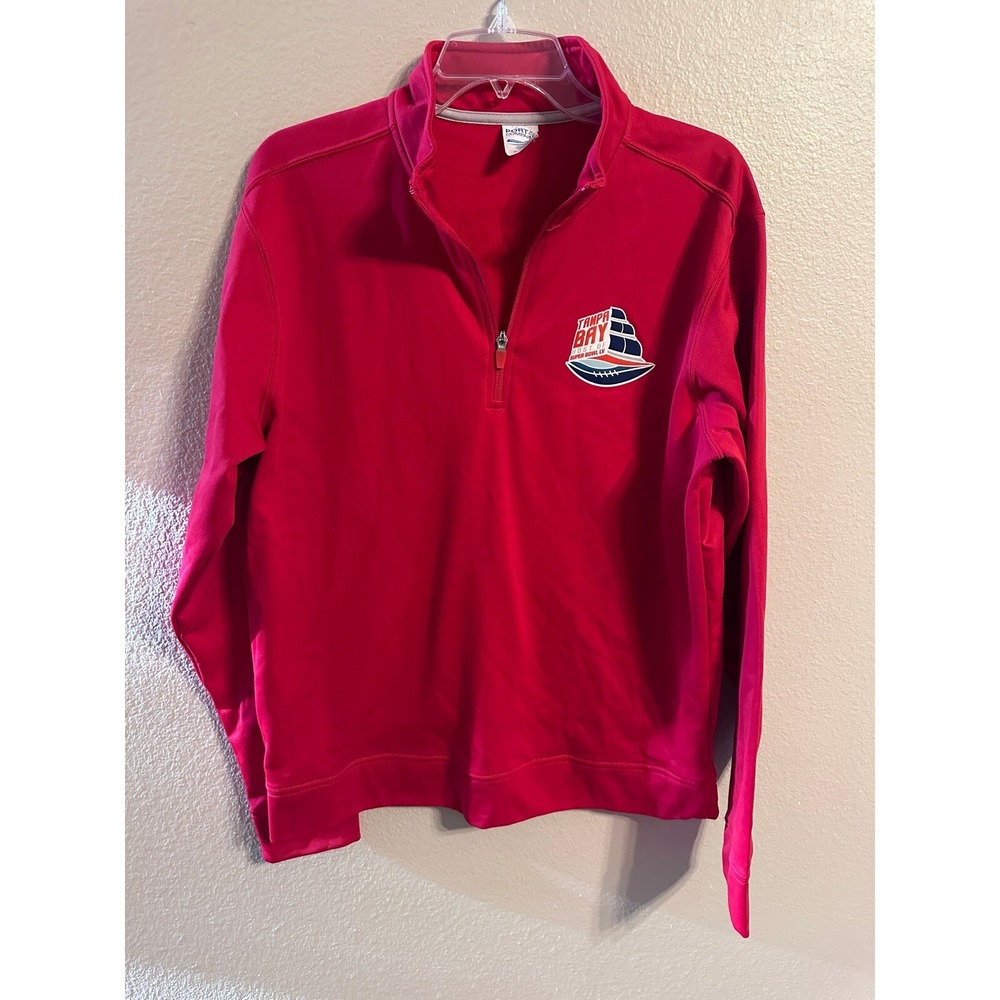 Port‎ & Company Pullover Tampa Bay Super Bowl Quarter Zip Medium